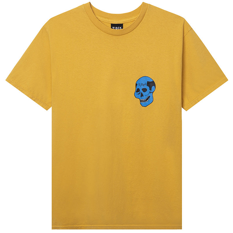 Tired Creepy Skul T-Shirt Mustard