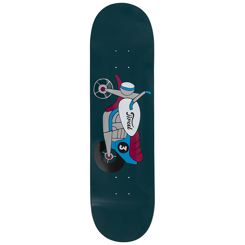 Tired Moto Sports Skateboard Deck 8.25