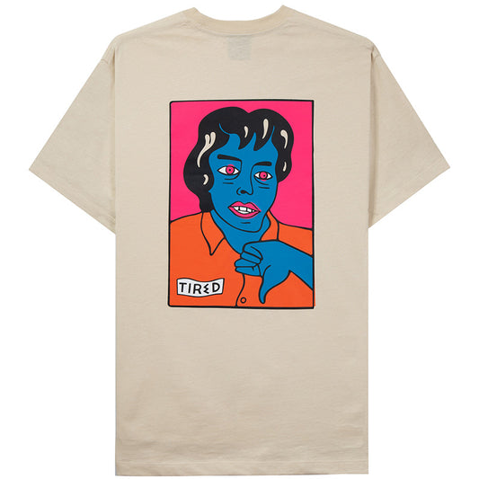 Tired Thumb Down T-Shirt Beige
