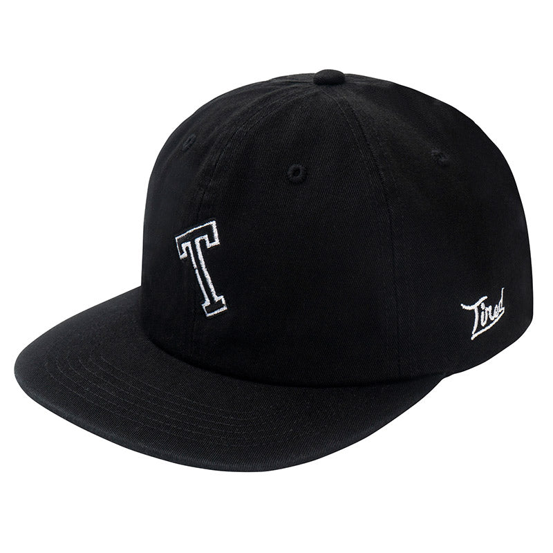 Tired Tilted T Cap Black