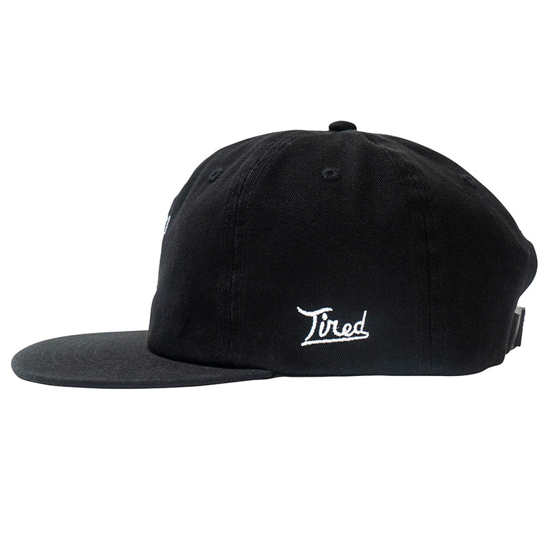 Tired Tilted T Cap Black